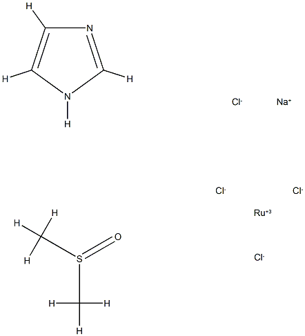 dimethylsulfoxideimidazoletetrachlororuthenate(III) 化学構造式