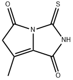 1H-Pyrrolo[1,2-c]imidazole-1,5(6H)-dione,3-mercapto-7-methyl-(8CI) Structure