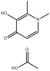 4(1H)-Pyridinone, 3-hydroxy-1,2-dimethyl-, acetate (1:1) 化学構造式