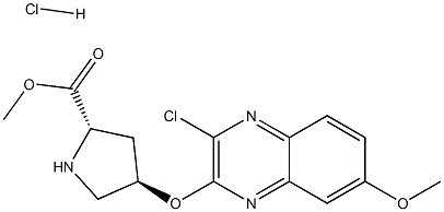 L-Proline, 4-[(3-chloro-7-Methoxy-2-quinoxalinyl)oxy]-, Methyl ester, (hydrochloride)(1:1),(4R)- Struktur