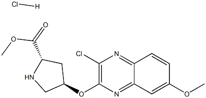 L-PROLINE, 4-[(3-CHLORO-7-METHOXY-2-QUINOXALINYL)OXY]-, METHYL ESTER, (HYDROCHLORIDE)(1:1),(4R)-,1361028-94-5,结构式