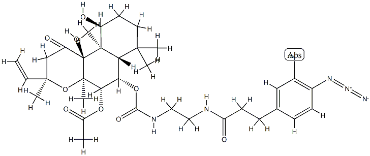 N-(3-(4-azido-3-iodophenyl)propionamide)-6-aminoethylcarbamylforskolin 化学構造式