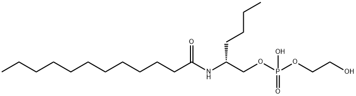 dodecyl-2-aminohexanol-1-phosphoglycol Struktur