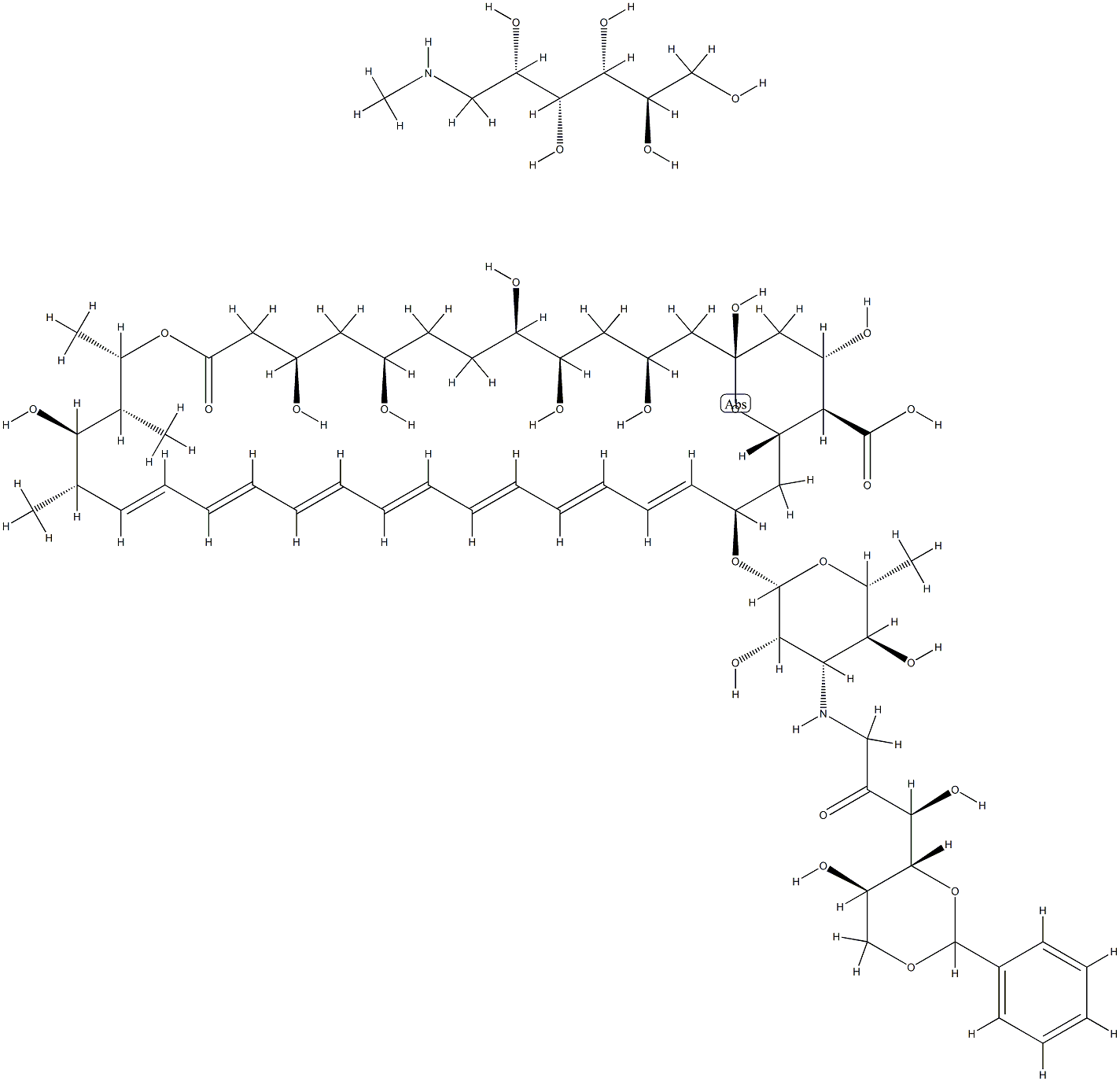 1-Deoxy-1-amino-4,6-O-benzylidene-fructosylamphotericin B|化合物 T33509