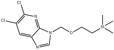 3H-Imidazo[4,5-b]pyridine, 5,6-dichloro-3-[[2-(trimethylsilyl)ethoxy]methyl]- Structure