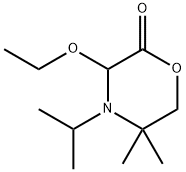 2-Morpholinone,3-ethoxy-5,5-dimethyl-4-(1-methylethyl)-(9CI) Structure