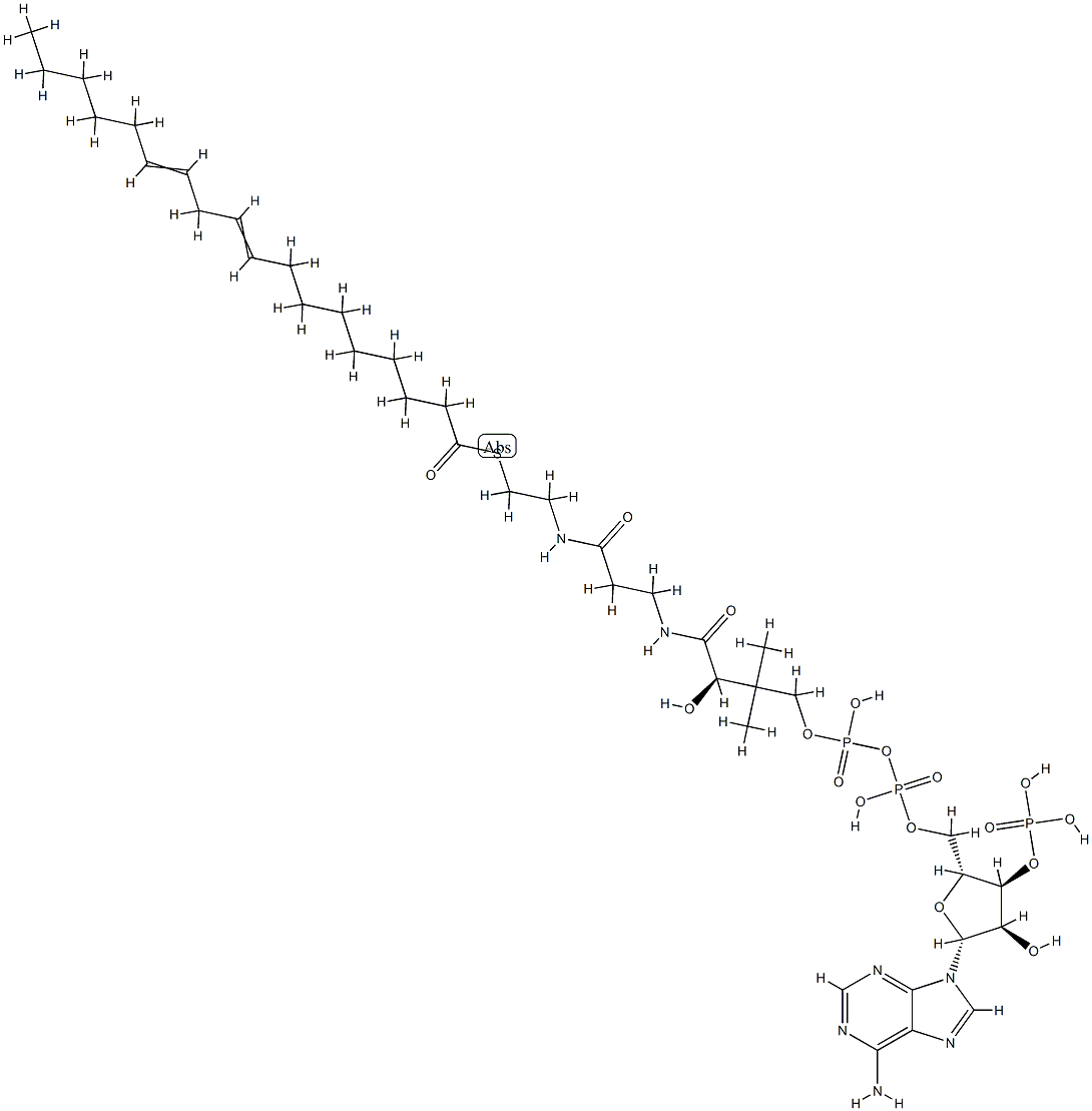 9Z, 12Z, 15Z-亚麻酰 辅酶 A (铵盐),13673-87-5,结构式