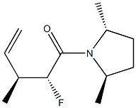 Pyrrolidine, 1-(2-fluoro-3-methyl-1-oxo-4-pentenyl)-2,5-dimethyl-, [2R-[1(2R*,3S*),2alpha,5beta]]- (9CI) 结构式