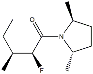 Pyrrolidine, 1-(2-fluoro-3-methyl-1-oxopentyl)-2,5-dimethyl-, [2S-[1(2R*,3R*),2alpha,5beta]]- (9CI) Structure