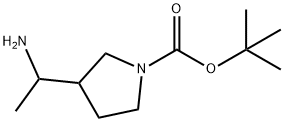 1-N-Boc-3-(1-Amino-ethyl)-pyrrolidine Struktur