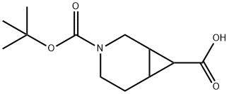 3-(叔丁氧羰基)-3-氮杂双环[4.1.0]庚烷-7-羧酸,1368303-66-5,结构式