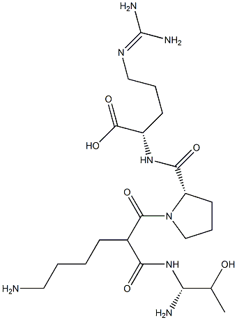 H-Thr-(psi)(NHCO)Lys-Pro-Arg-OH Structure