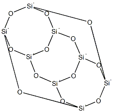 POLY(HYDRIDOSILSESQUIOXANE)-T8, HYDRIDE SUBSTITUTED 化学構造式