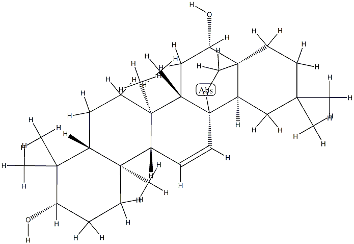 13,28-Epoxyolean-11-ene-3β,16β-diol,13715-23-6,结构式