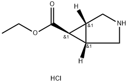 ethyl rac-(1R,5S,6r)-3-azabicyclo[3.1.0]hexane-6-carboxylate hydrochloride Structure