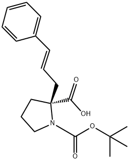 Boc-(S)-alpha-(3-phenyallyl)-proline,1373512-24-3,结构式