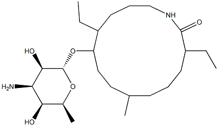 10-[(3-Amino-3,6-dideoxy-α-L-talopyranosyl)oxy]-3,11-diethyl-7-methyl-1-azacyclotetradecan-2-one|