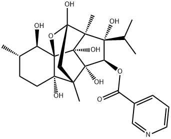 ryanodyl 3-(pyridine-3-carboxylate) 化学構造式