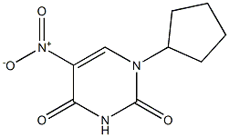 N(1)-cyclopentyl-5-nitropyrimidine-2,4-dione,137487-63-9,结构式