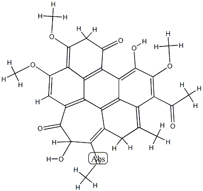 竹红菌丙素, 137592-26-8, 结构式