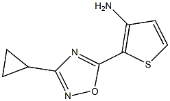 2-(3-cyclopropyl-1,2,4-oxadiazol-5-yl)thiophen-3-amine,137715-61-8,结构式