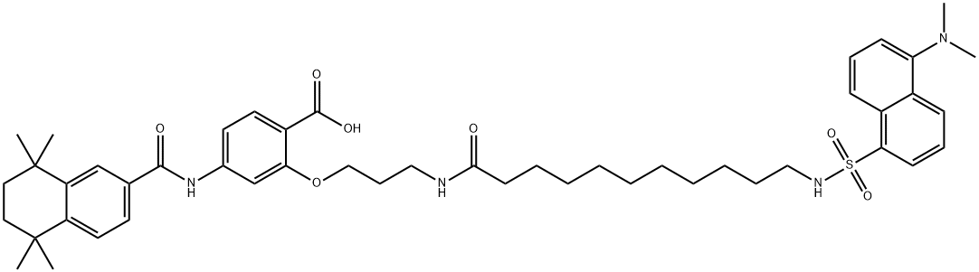 2-(aminopropyl-1-oxyl)-4-((5,6,7,8-tetrahydro-5,5,8,8-tetramethyl-2-naphthalenyl)carboxamido)benzoic acid|