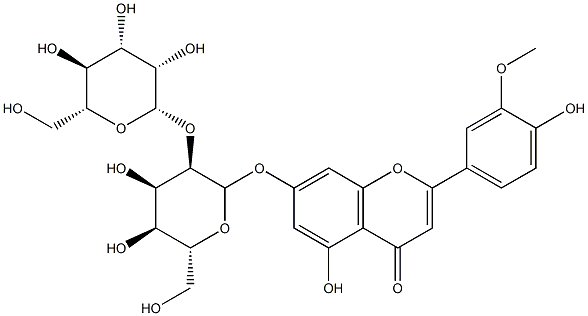 Chrysoeriol-7-O-(2'-O-mannopyranosyl)allopyranoside,137809-96-2,结构式