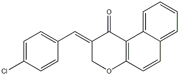 2-(4-chlorobenzylidene)-2,3-dihydro-1H-benzo[f]chromen-1-one Structure