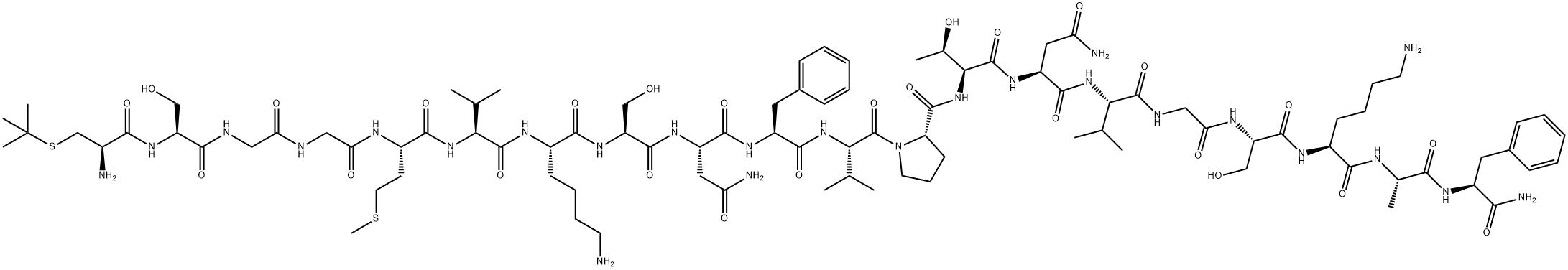 calcitonin gene-related peptide (19-37), t-butyl-Cys(18)- Structure