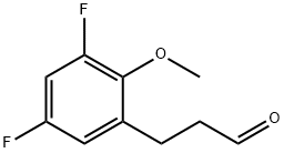 3-(3,5-difluoro-2-methoxyphenyl)propanal Structure