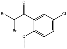 2,2-dibromo-1-(5-chloro-2-methoxyphenyl)ethanone Struktur