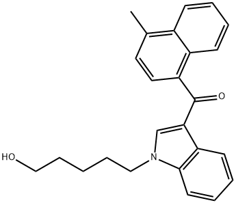 JWH 122 N-(5-hydroxypentyl) metabolite, 1379604-68-8, 结构式