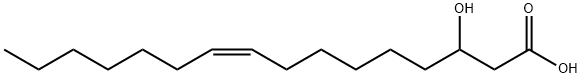 rac-(9Z)-3-Hydroxy-9-hexadecenoic Acid 结构式