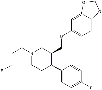 N-(3-fluoropropyl)paroxetine 结构式