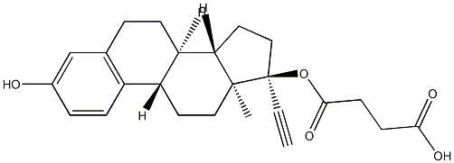 ethinyl estradiol 17-hemisuccinate 化学構造式