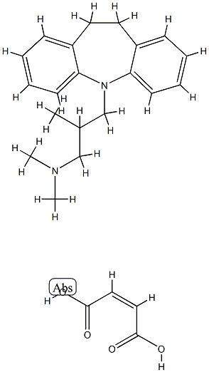 (+)-Trimipramine maleate 化学構造式