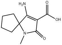 1-Azaspiro[4.4]non-3-ene-3-carboxylicacid,4-amino-1-methyl-2-oxo-(9CI) 结构式