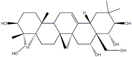 Olean-12-ene-3β,16α,21β,22α,23,28-hexol,13844-22-9,结构式