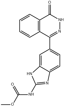 5(6)-1(2H)-phthalazinonyl-4(1H)-benzimidazole-2-carbamate methyl ester 化学構造式