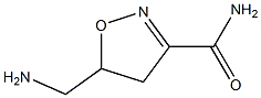 3-Isoxazolecarboxamide,5-(aminomethyl)-4,5-dihydro-(9CI) 化学構造式