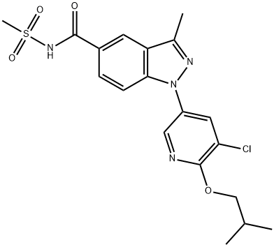 PF-05241328|1-[5-CHLORO-6-(2-METHYLPROPOXY)PYRIDIN-3-YL]-3-METHYL-N-METHYLSULFONYLINDAZOLE-5-CARBOXAMIDE