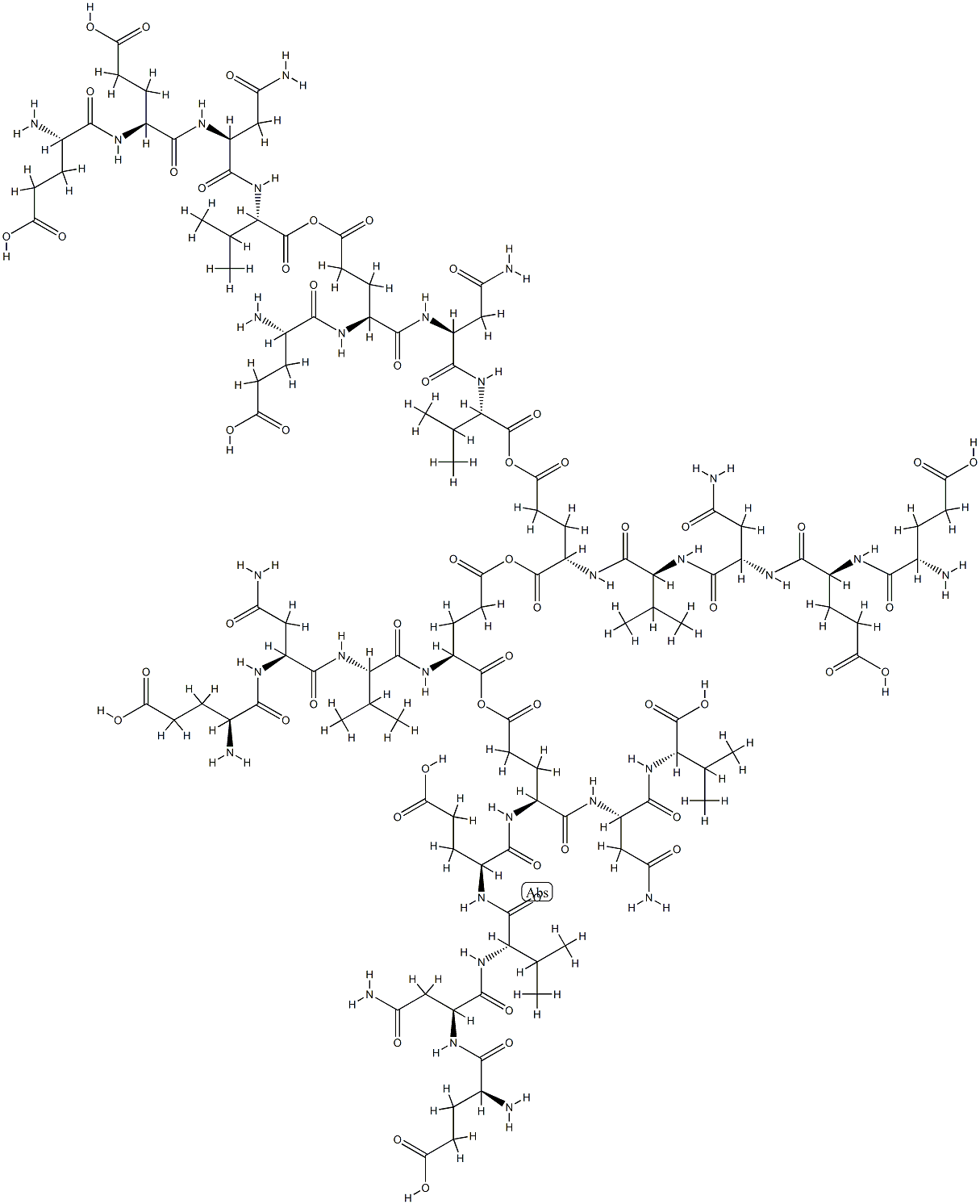 (glutamyl-glutamyl-asparaginyl-valyl)6 Structure