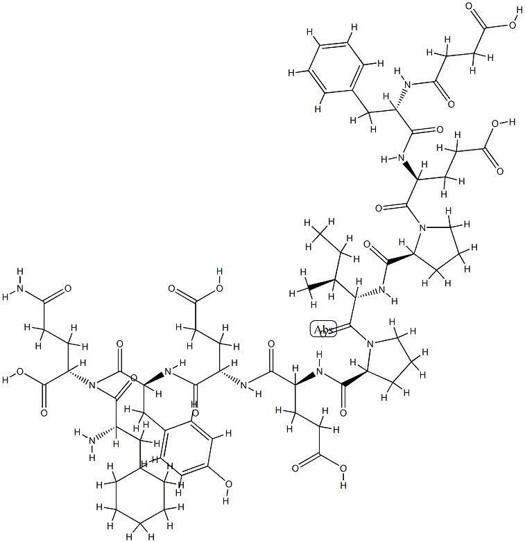 Succinyl-phe-glu-pro-ile-pro-glu-glu-tyr-cyclohexylalanine-gln Structure