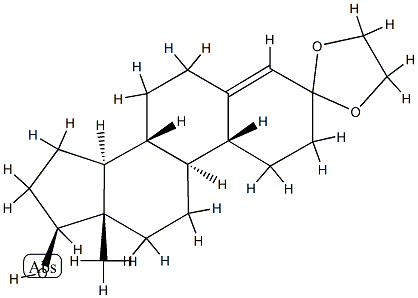 17β-ヒドロキシエストラ-4-エン-3-オンエチレンアセタール 化学構造式