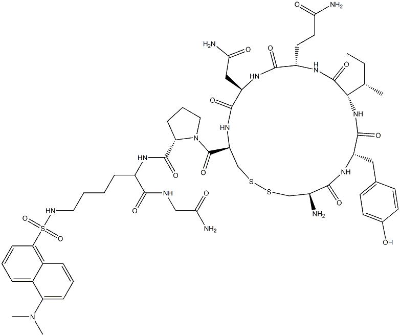 Dansyllysyl(8)-vasotocin 结构式