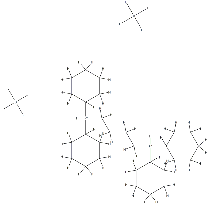 1,4-双(二环己基磷)丁烷双(四氟硼酸盐),1389309-54-9,结构式