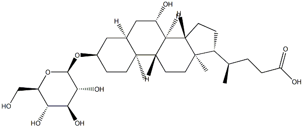 3-glucosido-chenodeoxycholic acid Structure