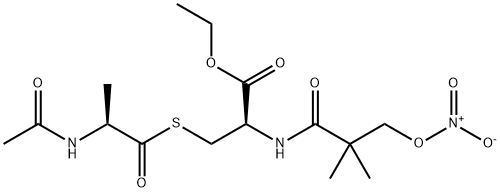 N-nitratopivaloyl-S-(N'-acetylalanyl)-cysteine ethyl ester 结构式