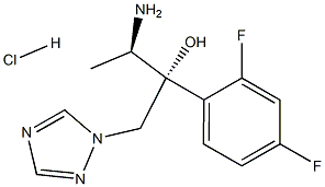 (αR)-α-[(1R)-1-Aminoethyl]-α-(2,4-difluorophenyl)-1H-1,2,4-triazole-1-ethanol Hydrochloride 化学構造式