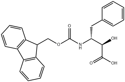 N-(9H-Fluoren-9-yl)MethOxy]Carbonyl (2R,3R)-3-Amino-2-hydroxy-4-phenyl-butyric acid 化学構造式